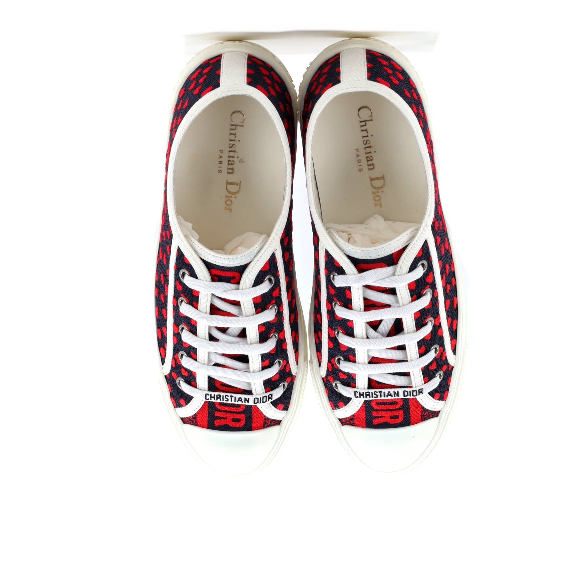 Women's Walk'N'Dior Sneakers Embroidered Canvas