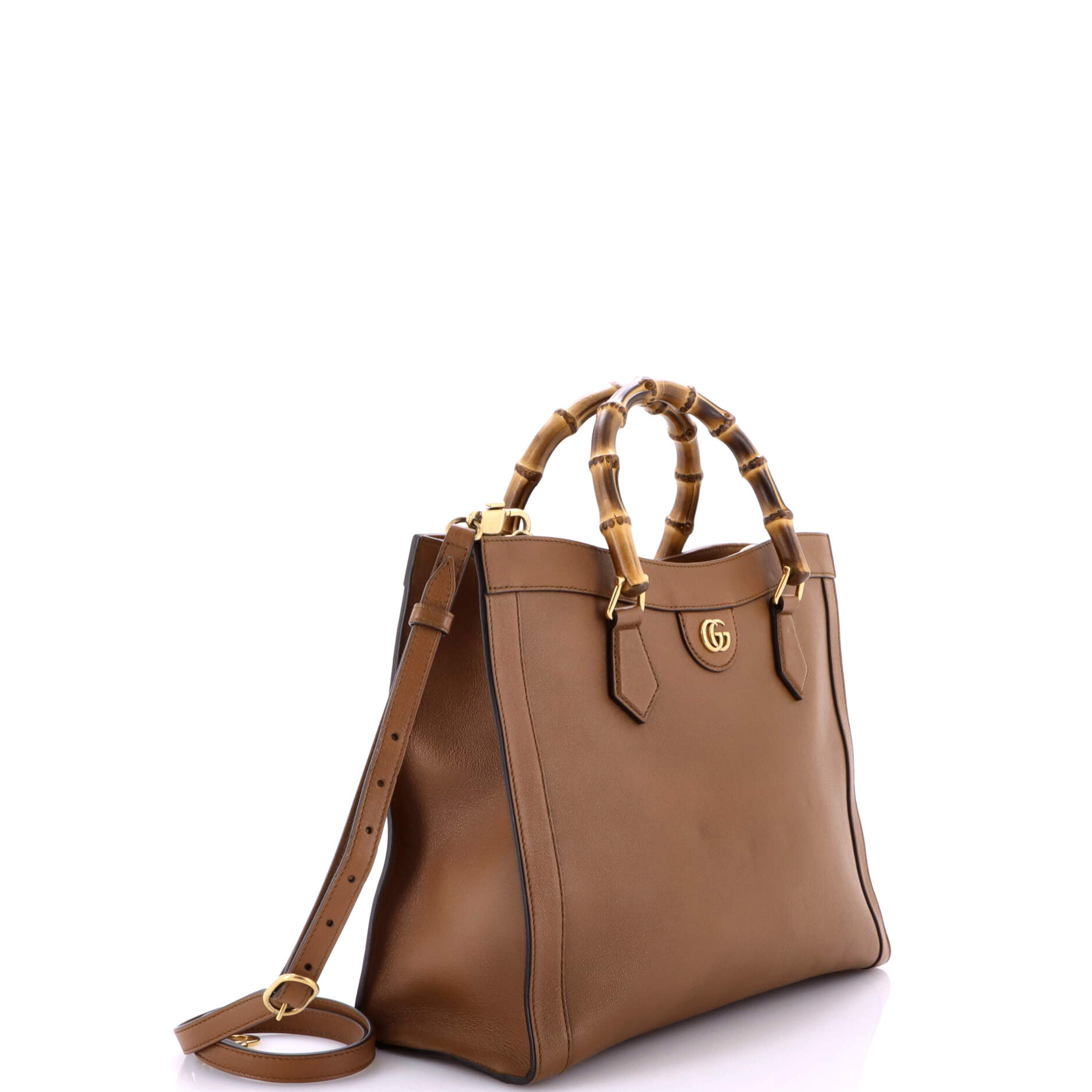 Diana NM Bamboo Handle Tote Leather Medium