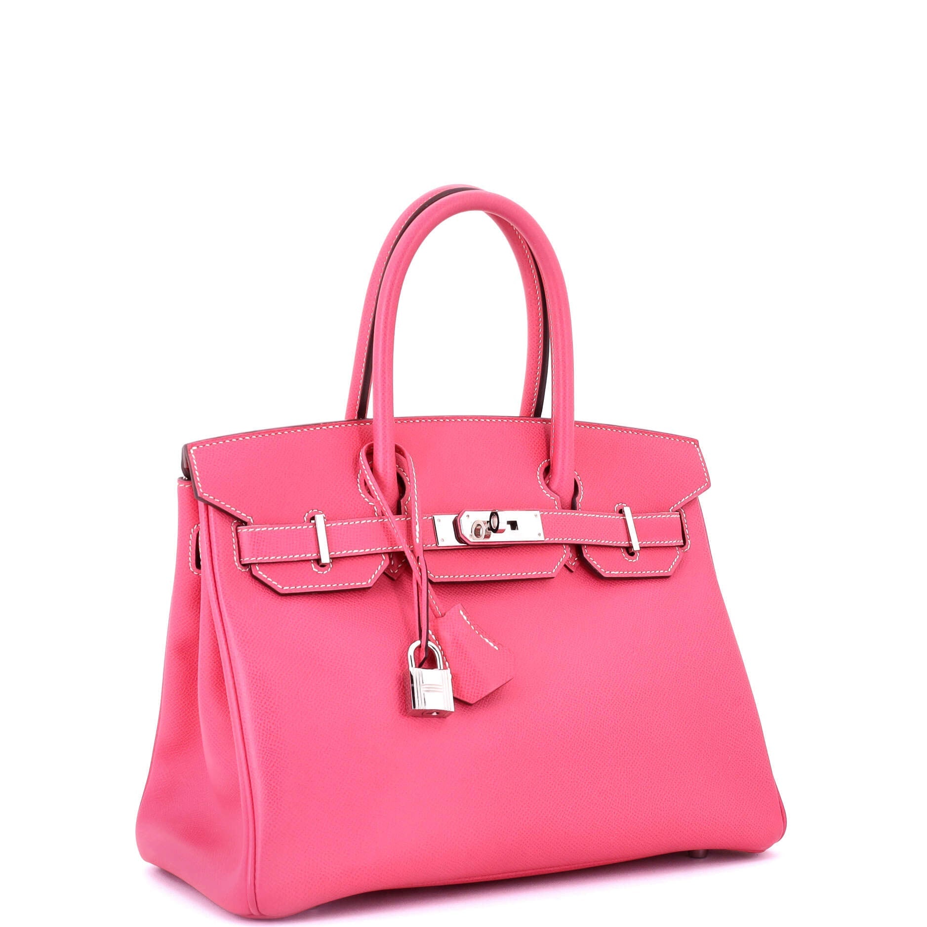Birkin Handbag Rose Tyrien Epsom with Palladium Hardware 30