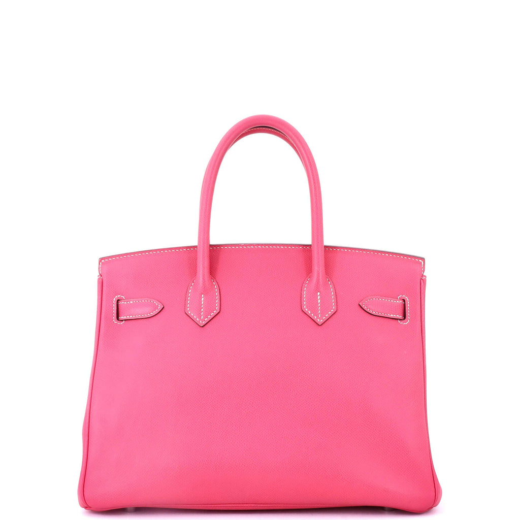 Birkin Handbag Rose Tyrien Epsom with Palladium Hardware 30