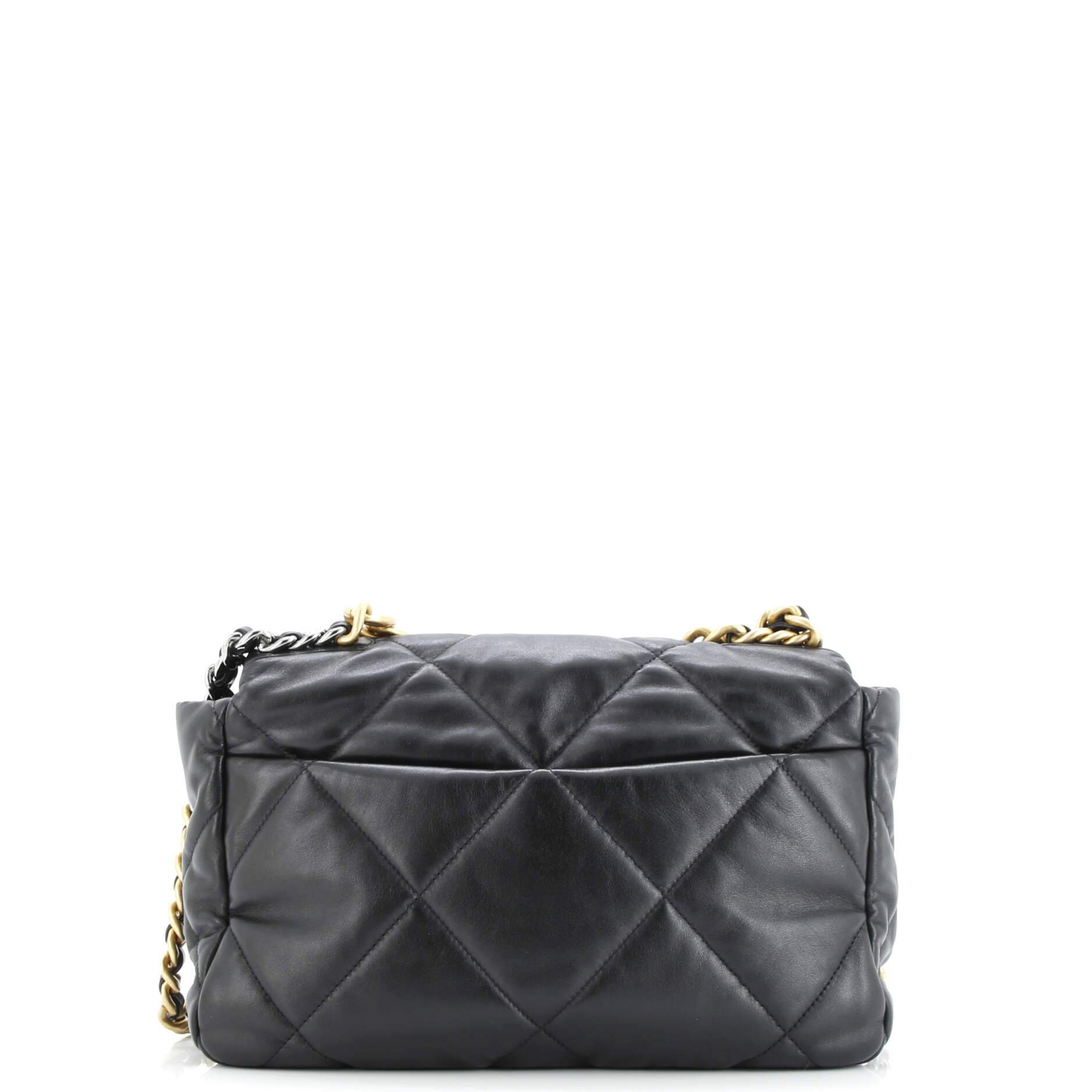 19 Flap Bag Quilted Leather Large