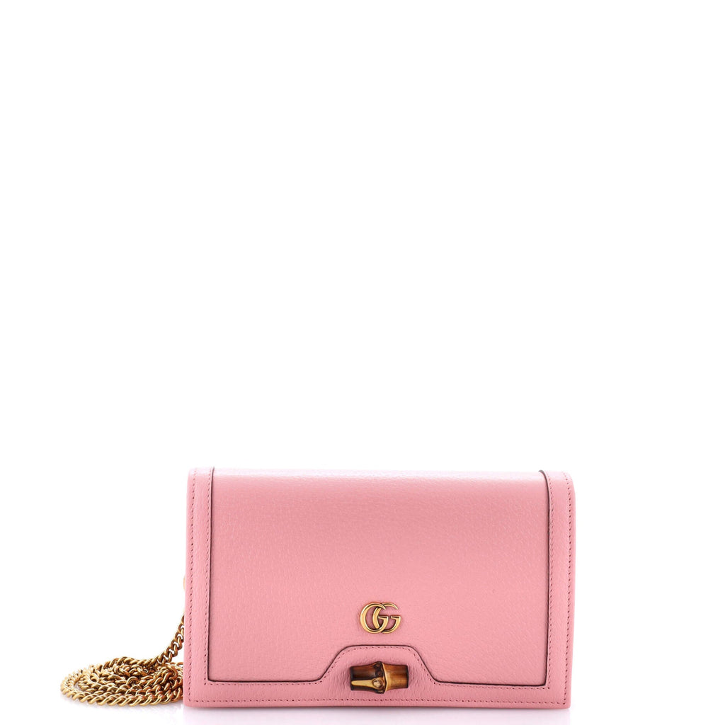 Diana Bamboo Chain Flap Bag Leather Mini