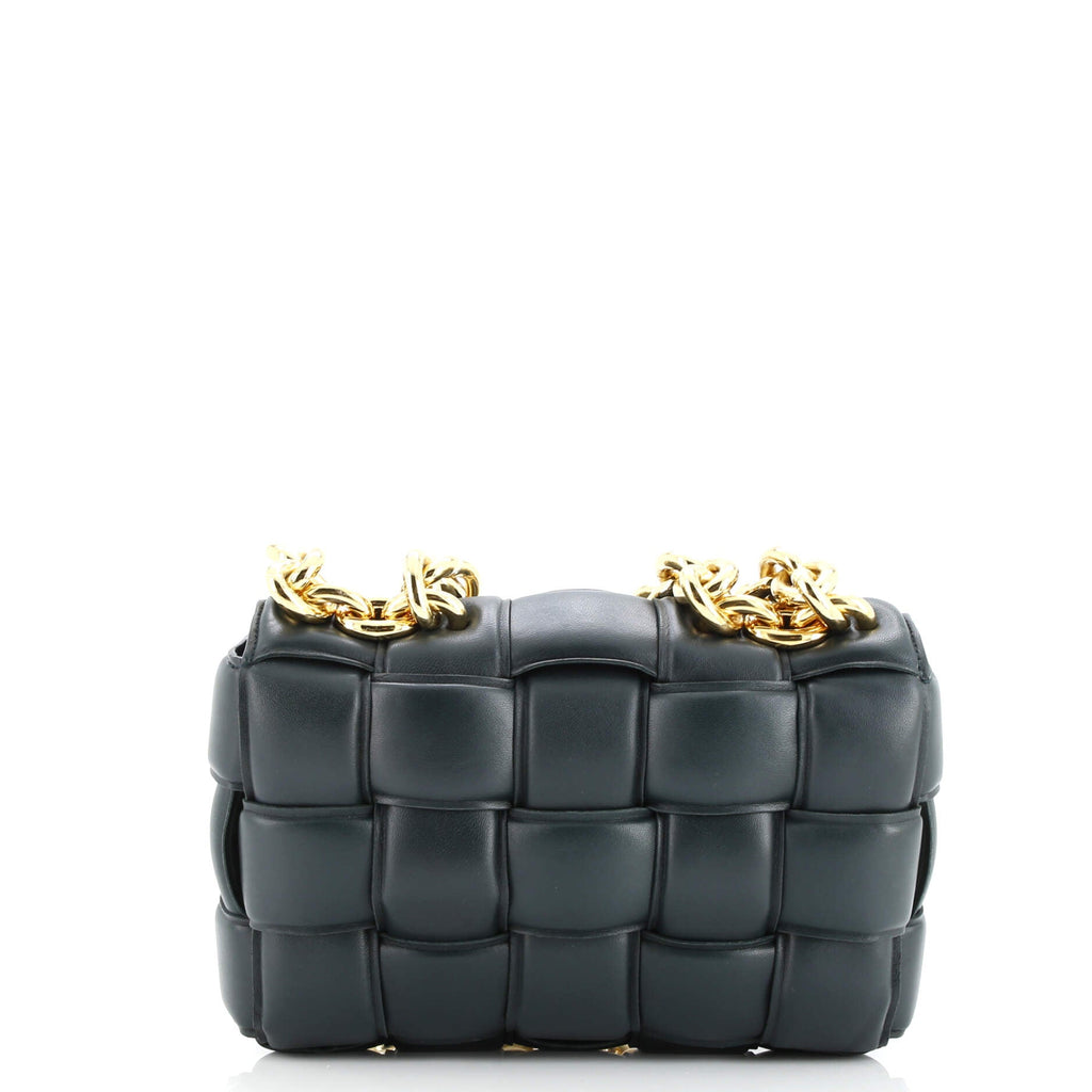 Cassette Chain Crossbody Bag Padded Maxi Intrecciato Leather