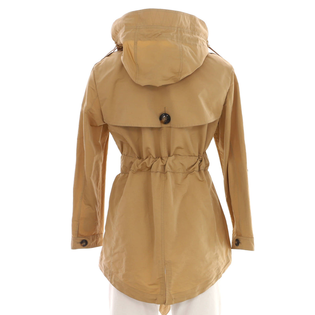 Women's Double Breasted Belted Mid-Length Trench Coat Cotton