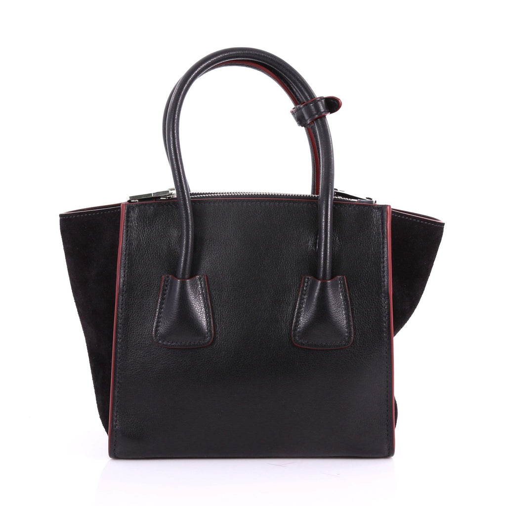 Twin Pocket Tote Glace Calf and Suede Mini