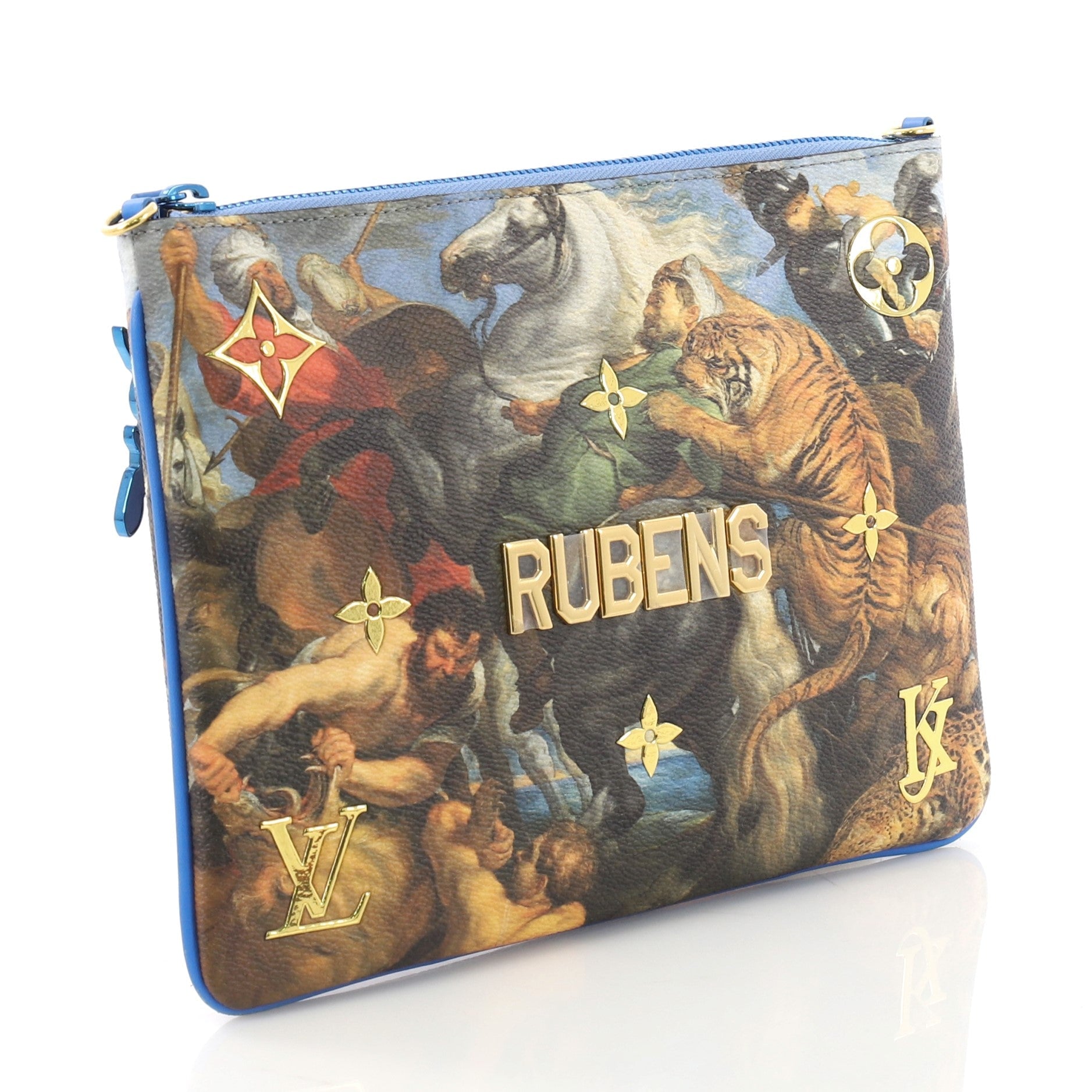 Pochette Clutch Limited Edition Jeff Koons Rubens Print Canvas