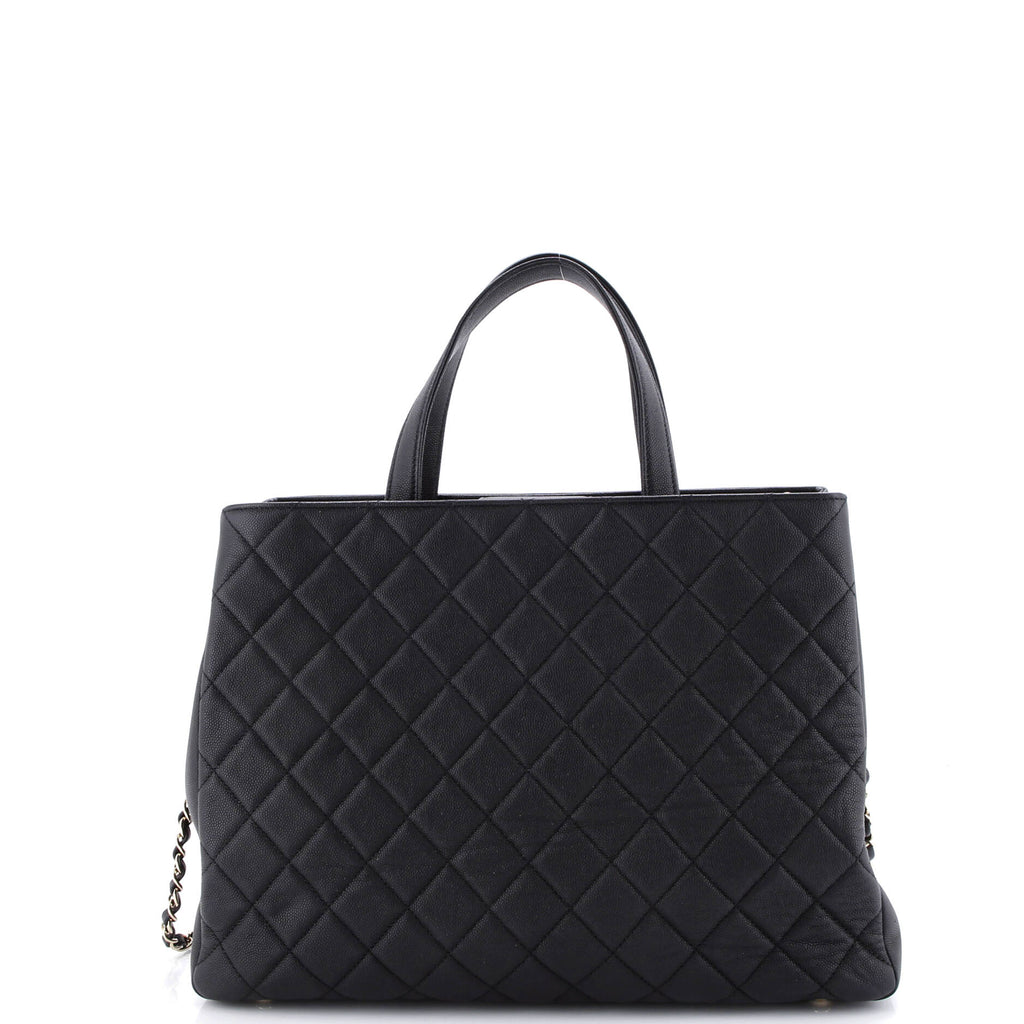 Business Affinity Tote Quilted Caviar Large