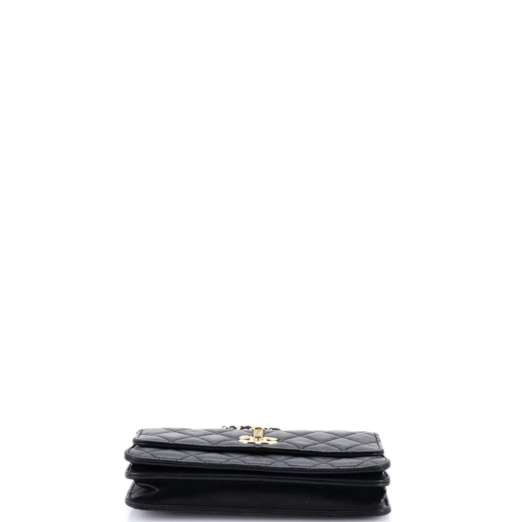 Trendy CC Top Handle Wallet on Chain Quilted Lambskin