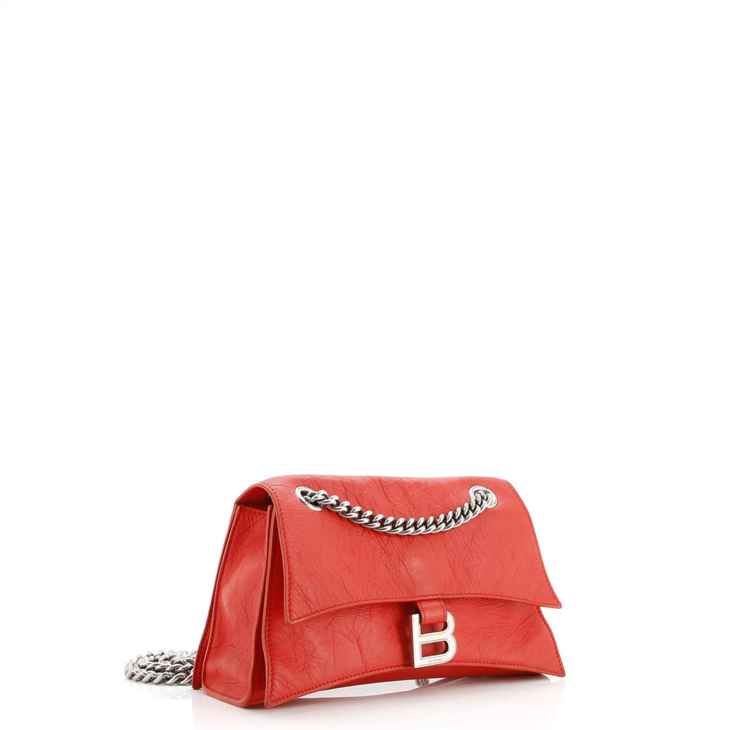Crush Chain Flap Bag Leather Small