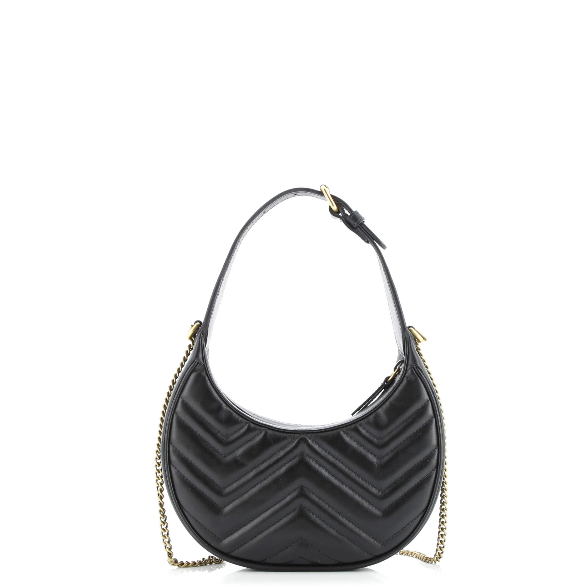 GG Marmont Half Moon Hobo Matelasse Leather Mini