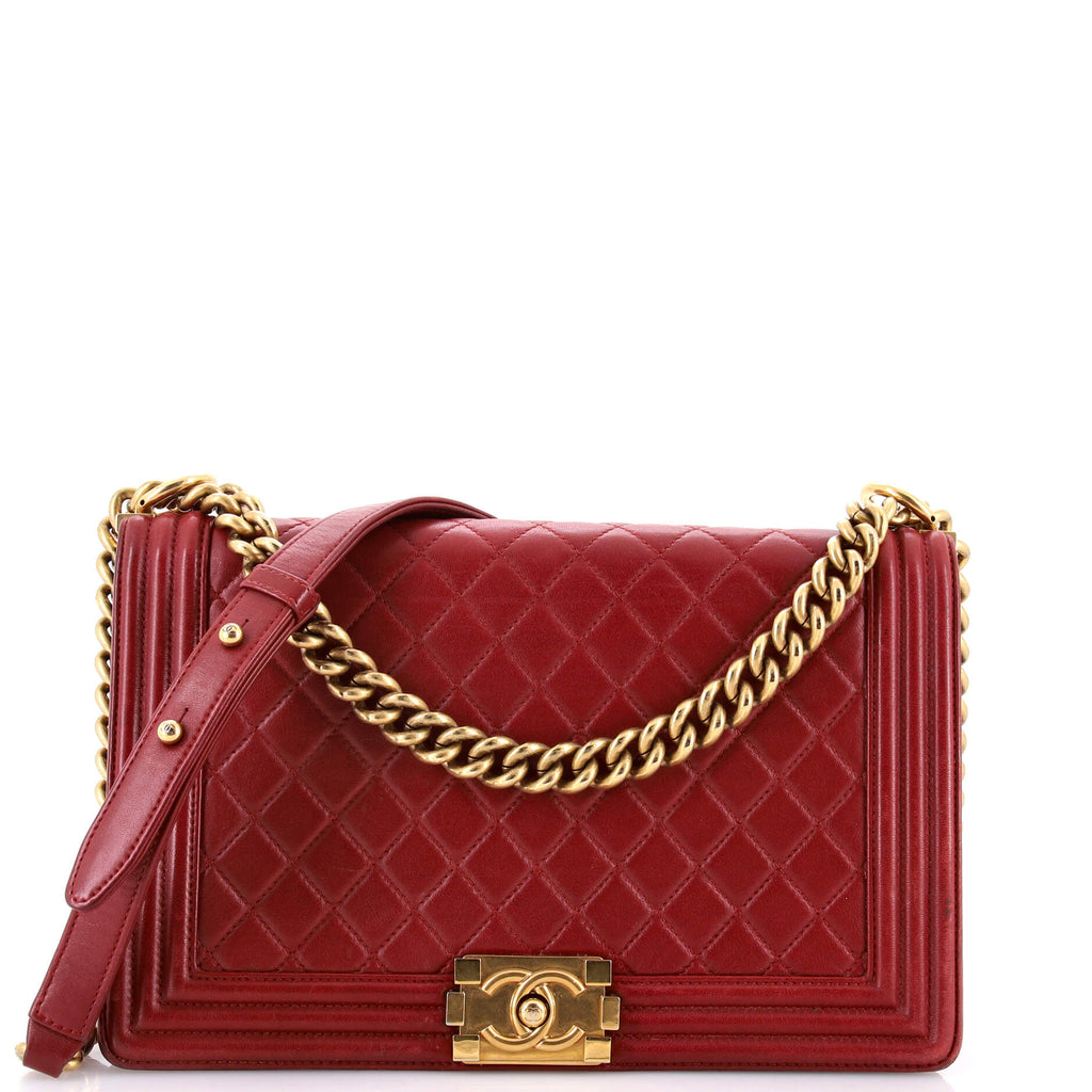Boy Flap Bag Quilted Lambskin New Medium