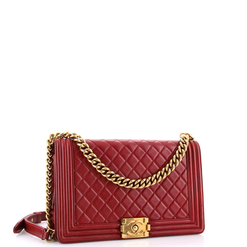 Boy Flap Bag Quilted Lambskin New Medium