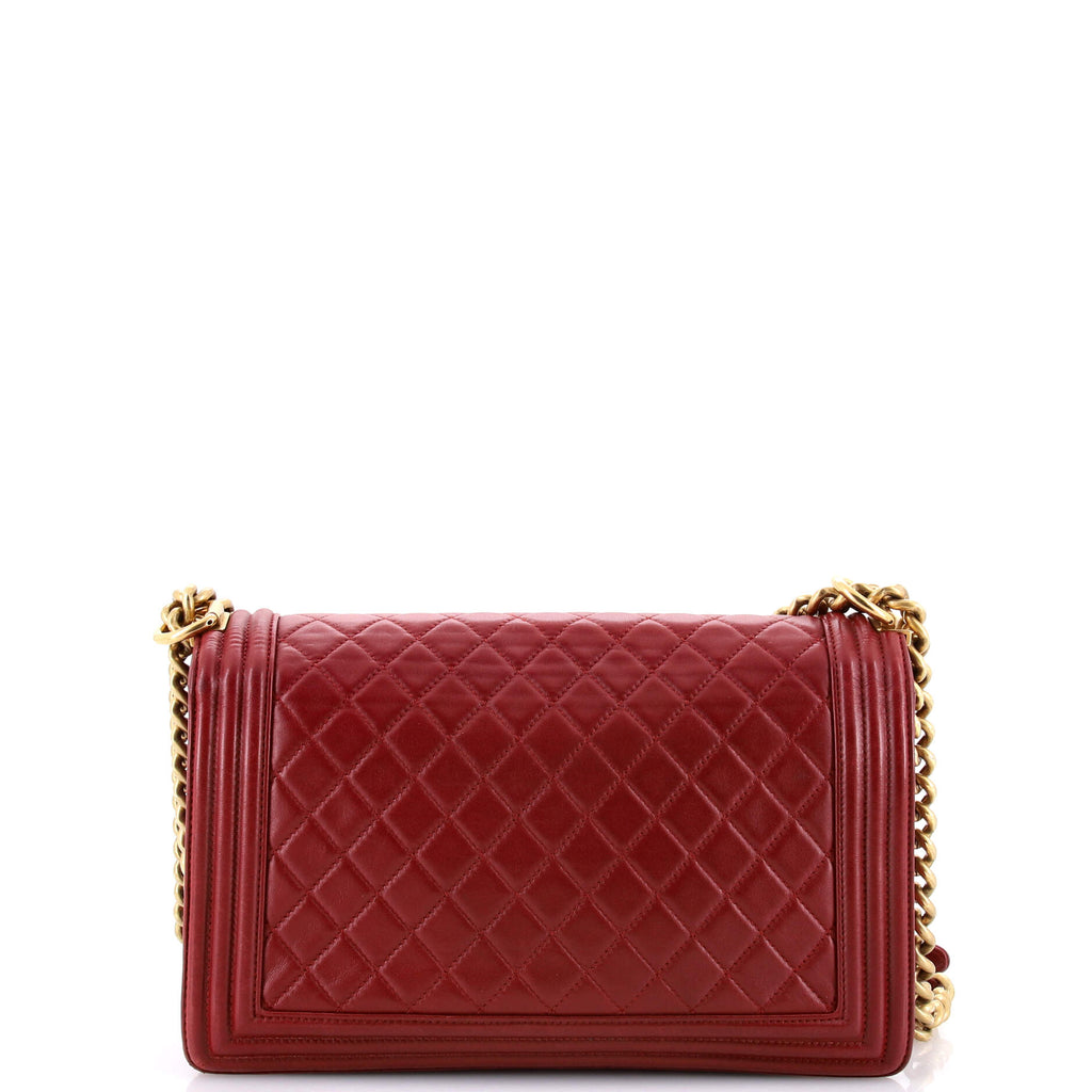 Boy Flap Bag Quilted Lambskin New Medium