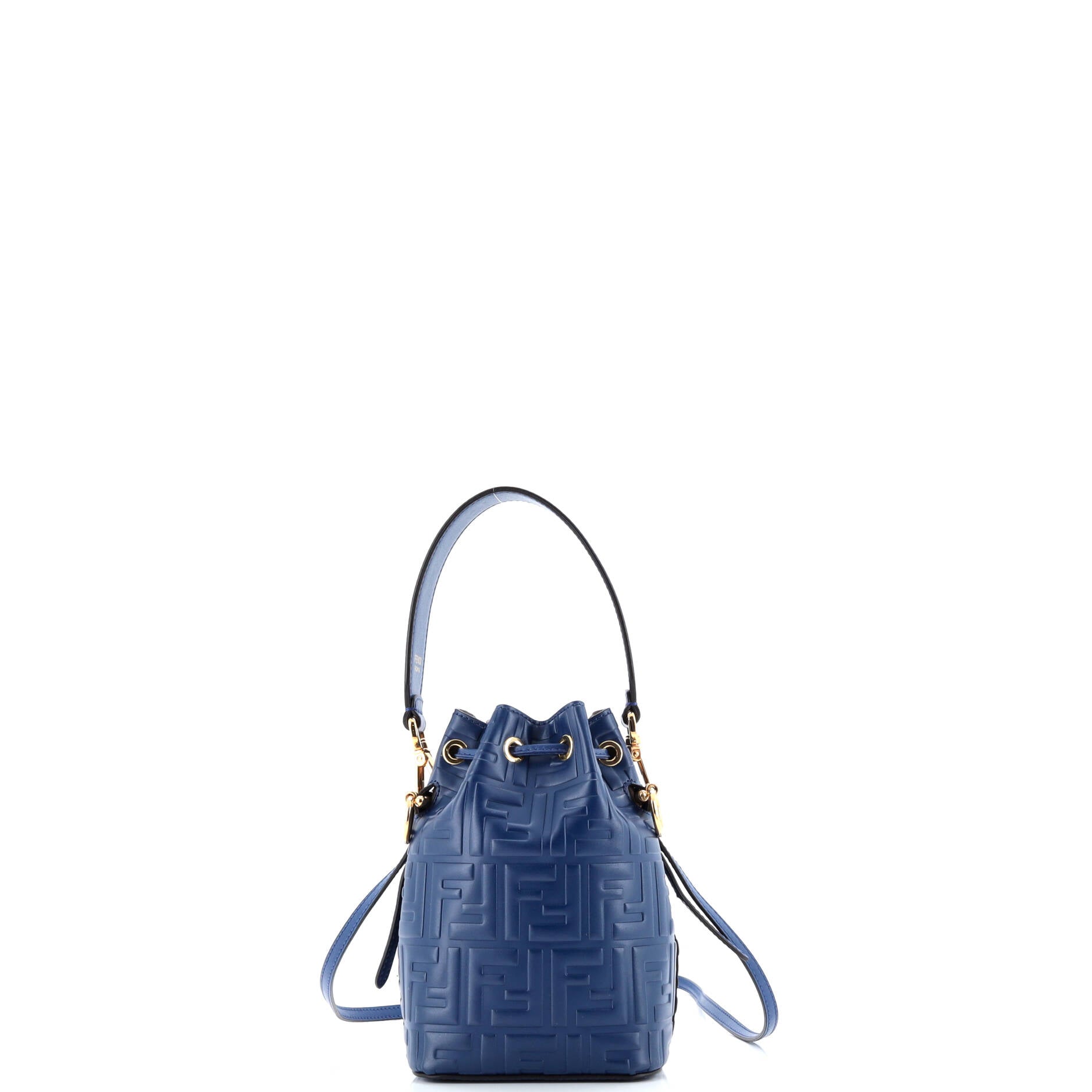 Mon Tresor Bucket Bag Zucca Embossed Leather Mini
