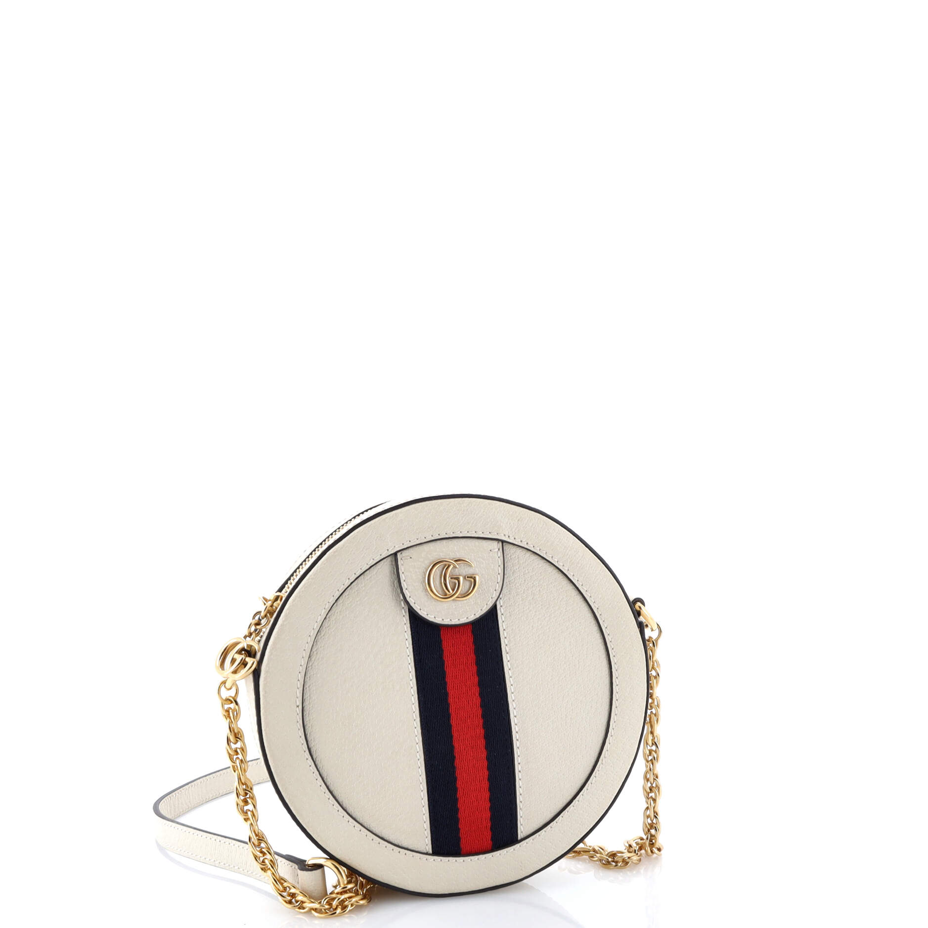 Ophidia Round Shoulder Bag Leather Mini