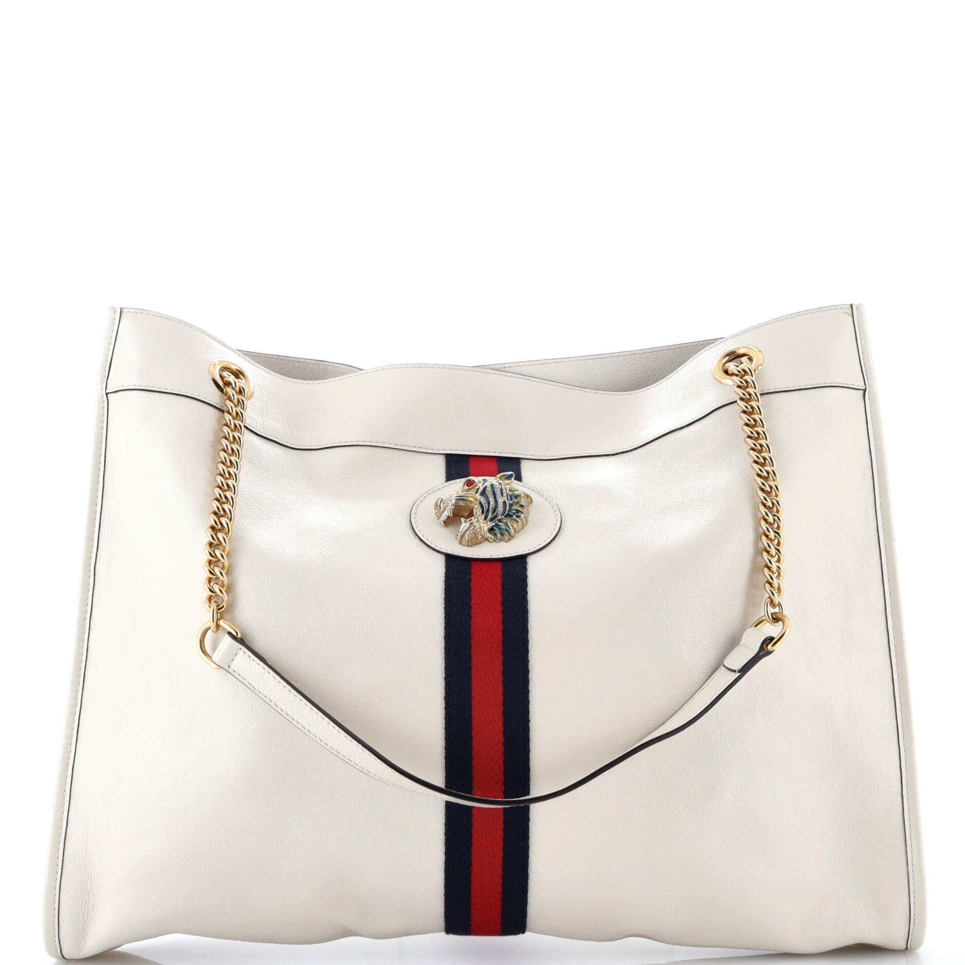 Rajah Chain Tote Leather Large