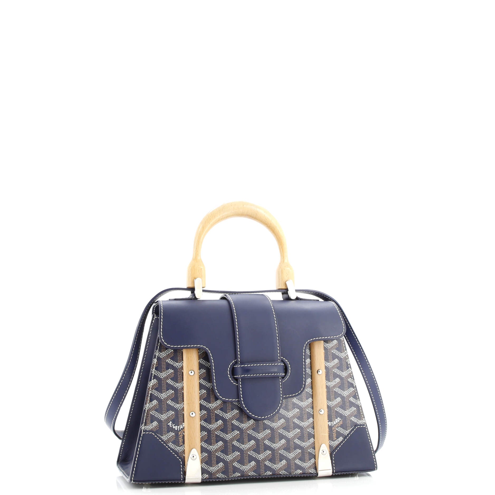 Saigon Top Handle Bag Coated Canvas with Leather PM