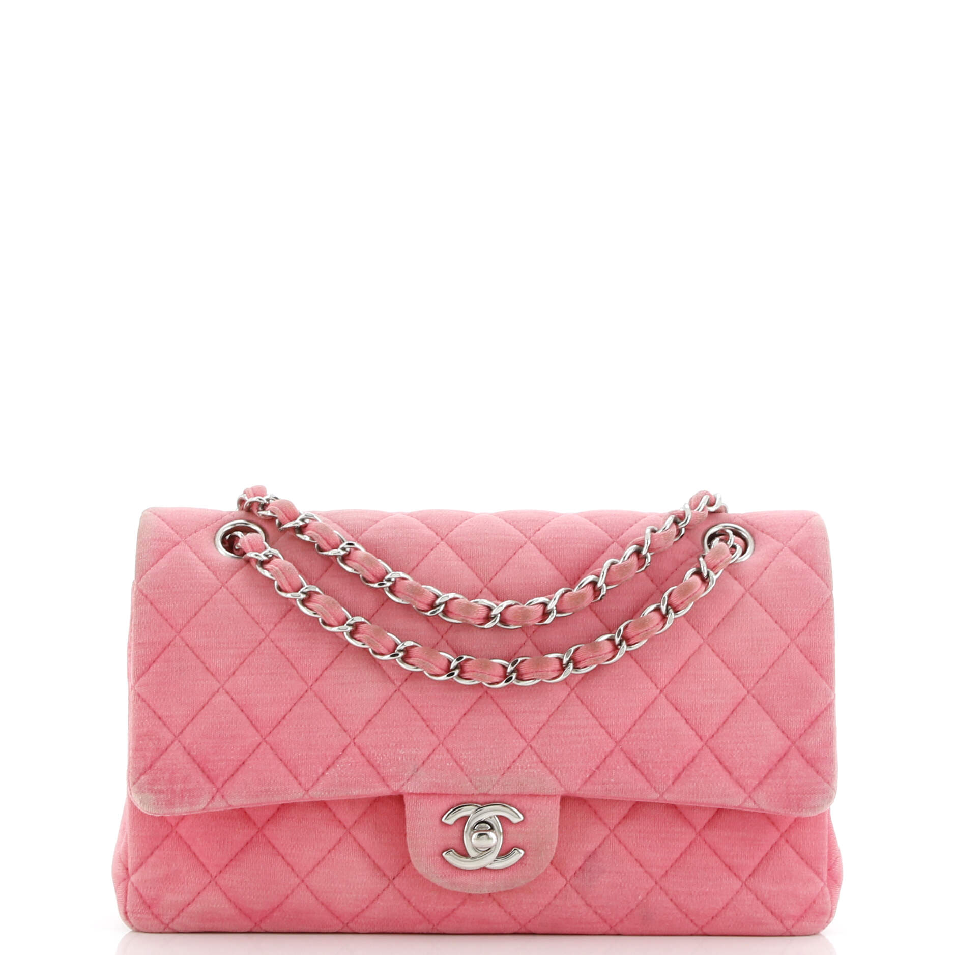 Classic Double Flap Bag Quilted Jersey Medium
