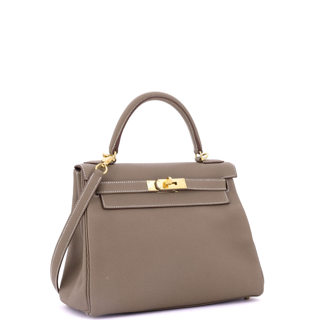 Kelly Handbag Grey Togo with Gold Hardware 28