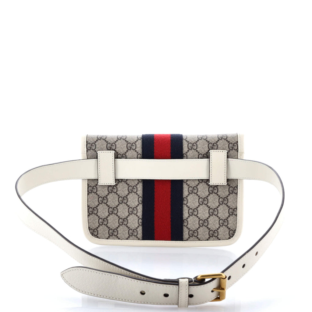 Ophidia Flap Belt Bag GG Coated Canvas with Leather