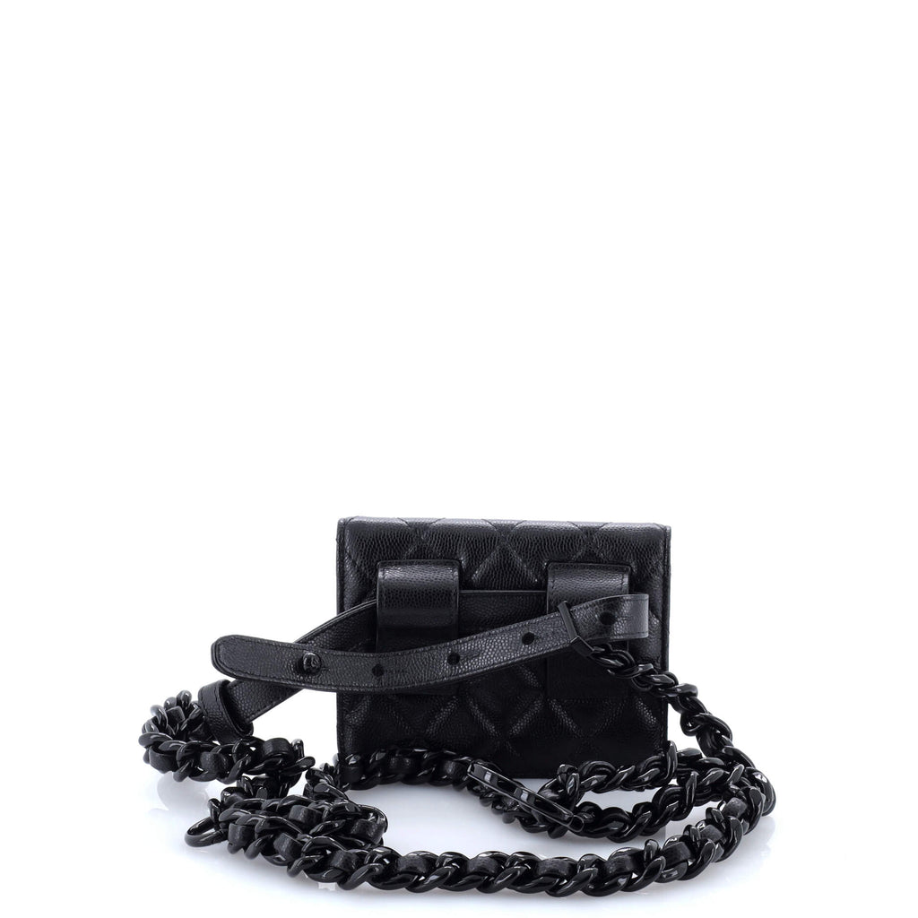 My Everything Flap Card Holder Belt Bag Quilted Caviar