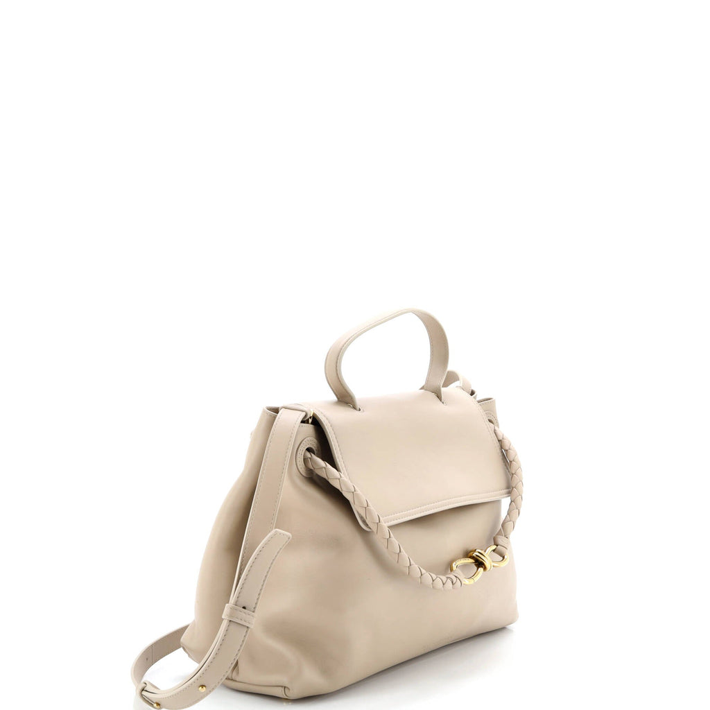 Ciao Ciao Top Handle Bag Leather with Intrecciato Detail Medium