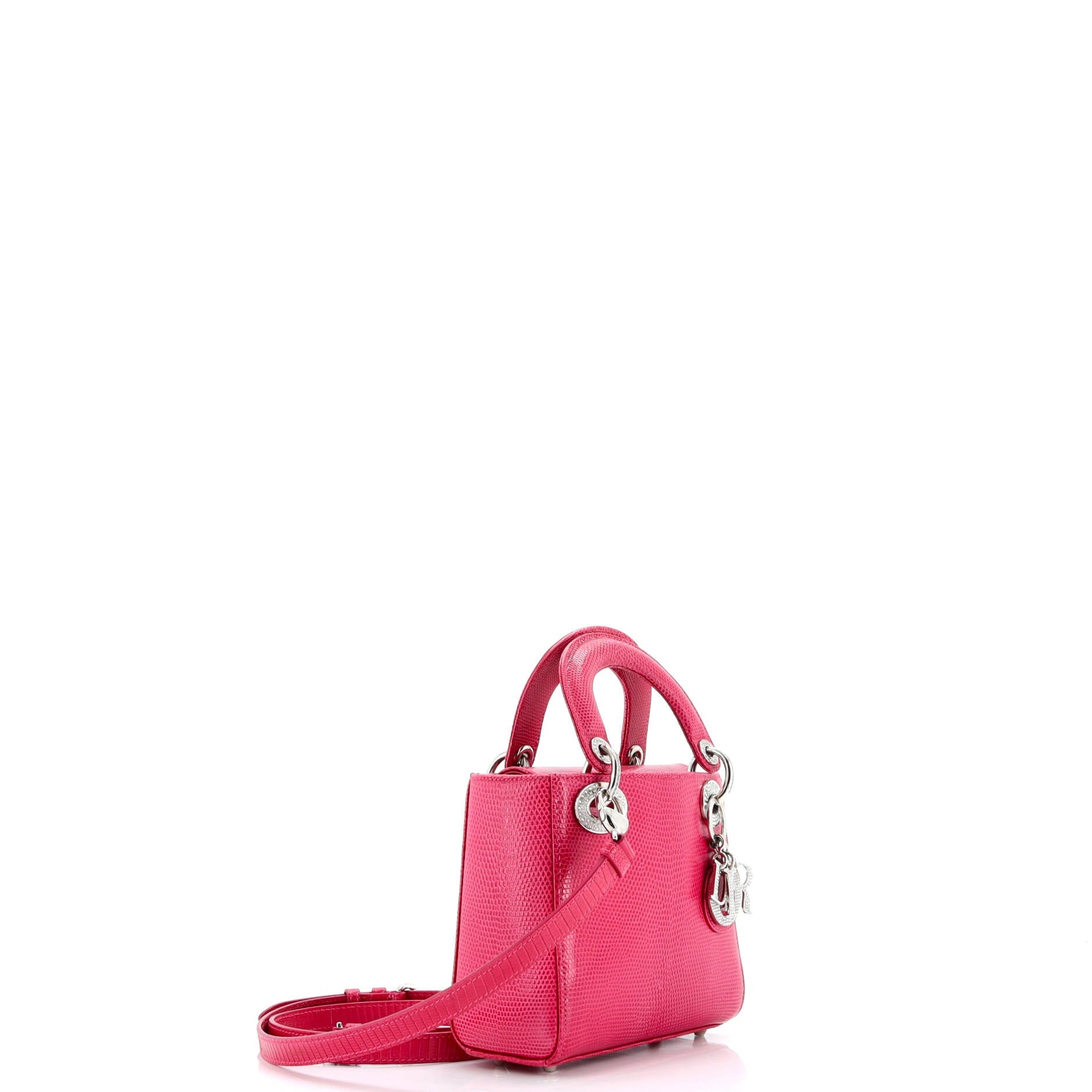Lady Dior Bag Lizard with Crystal Charms Mini