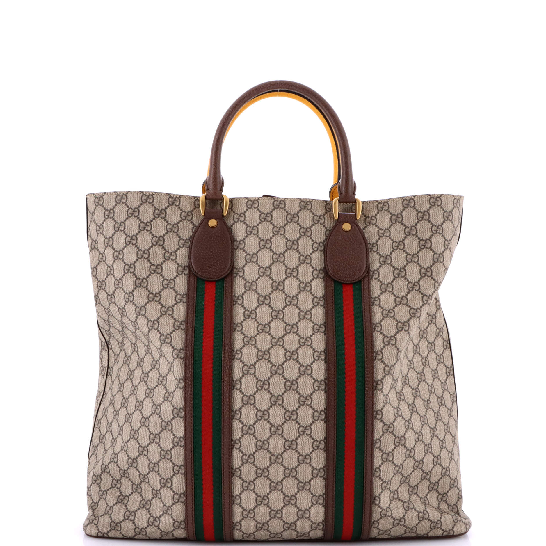 Neo Vintage Web Soft Tote GG Coated Canvas Tall