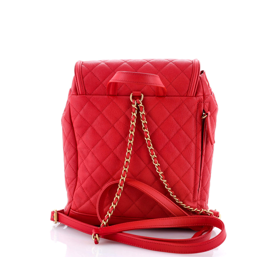 Filigree Backpack Quilted Caviar Large