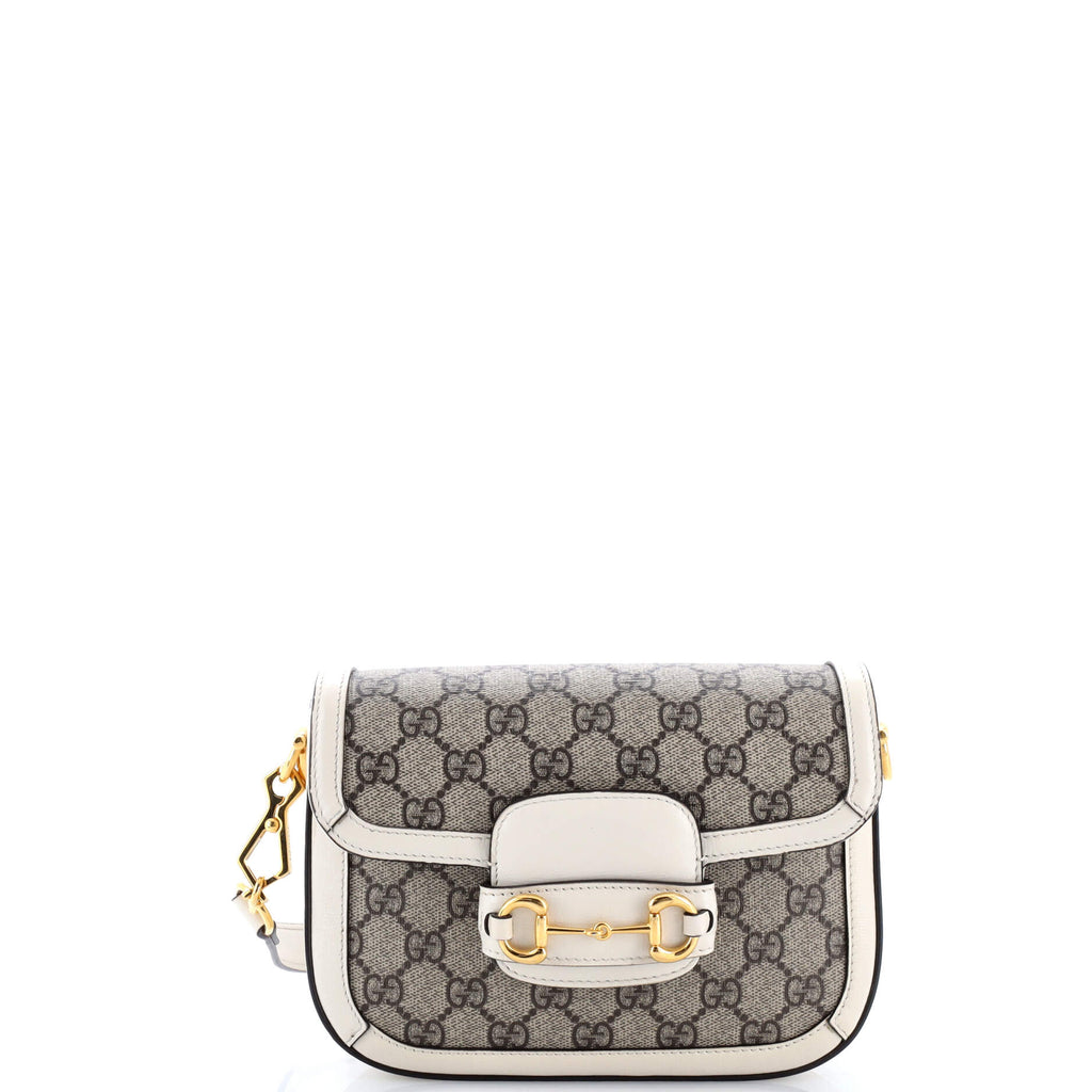 Horsebit 1955 Shoulder Bag GG Coated Canvas with Leather Mini