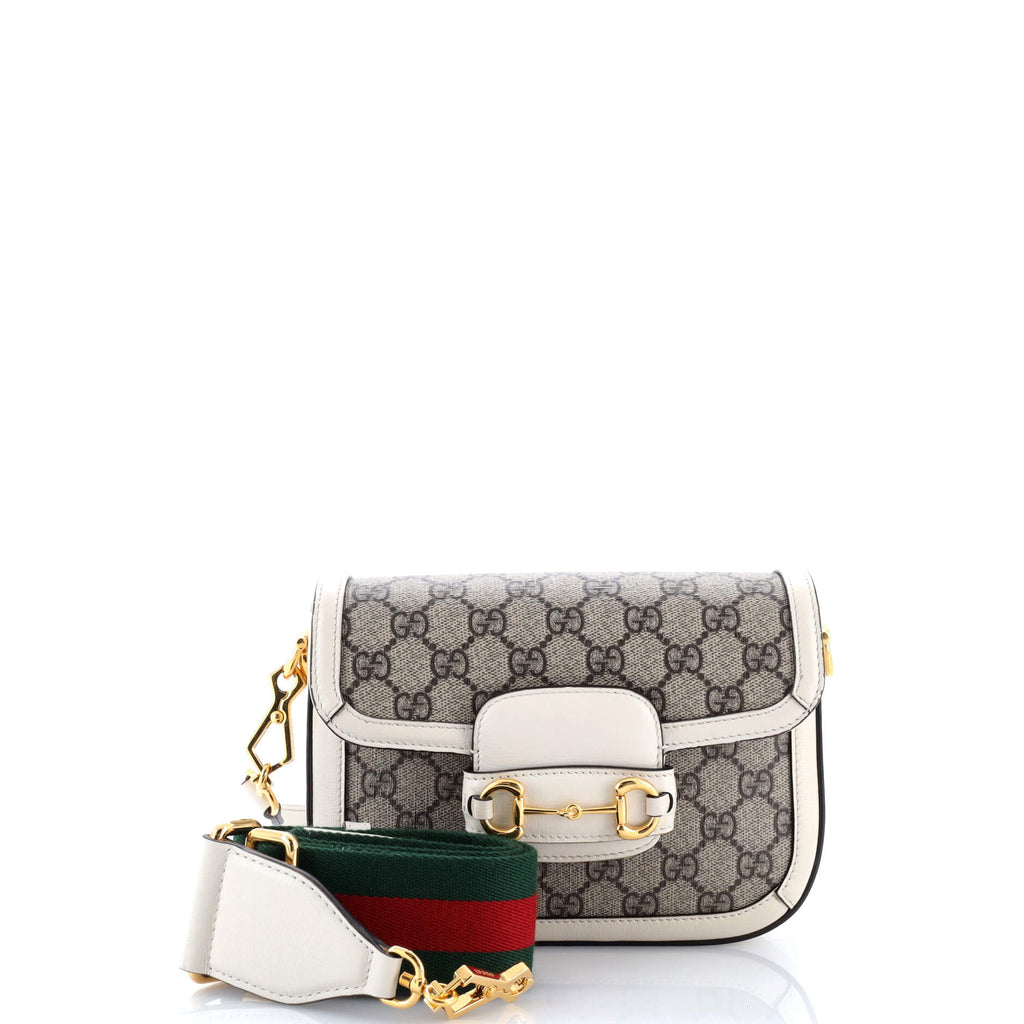 Horsebit 1955 Shoulder Bag GG Coated Canvas with Leather Mini