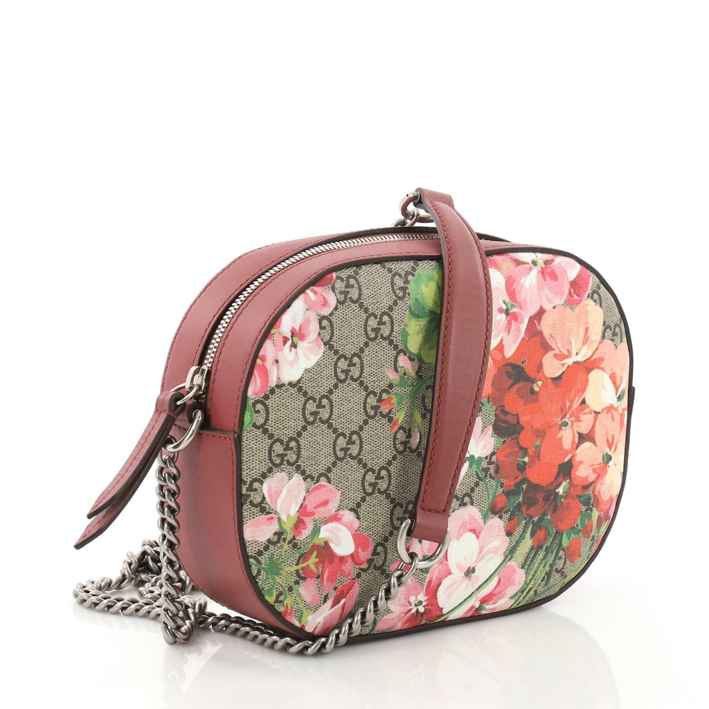 Chain Crossbody Bag Blooms Print GG Coated Canvas Mini