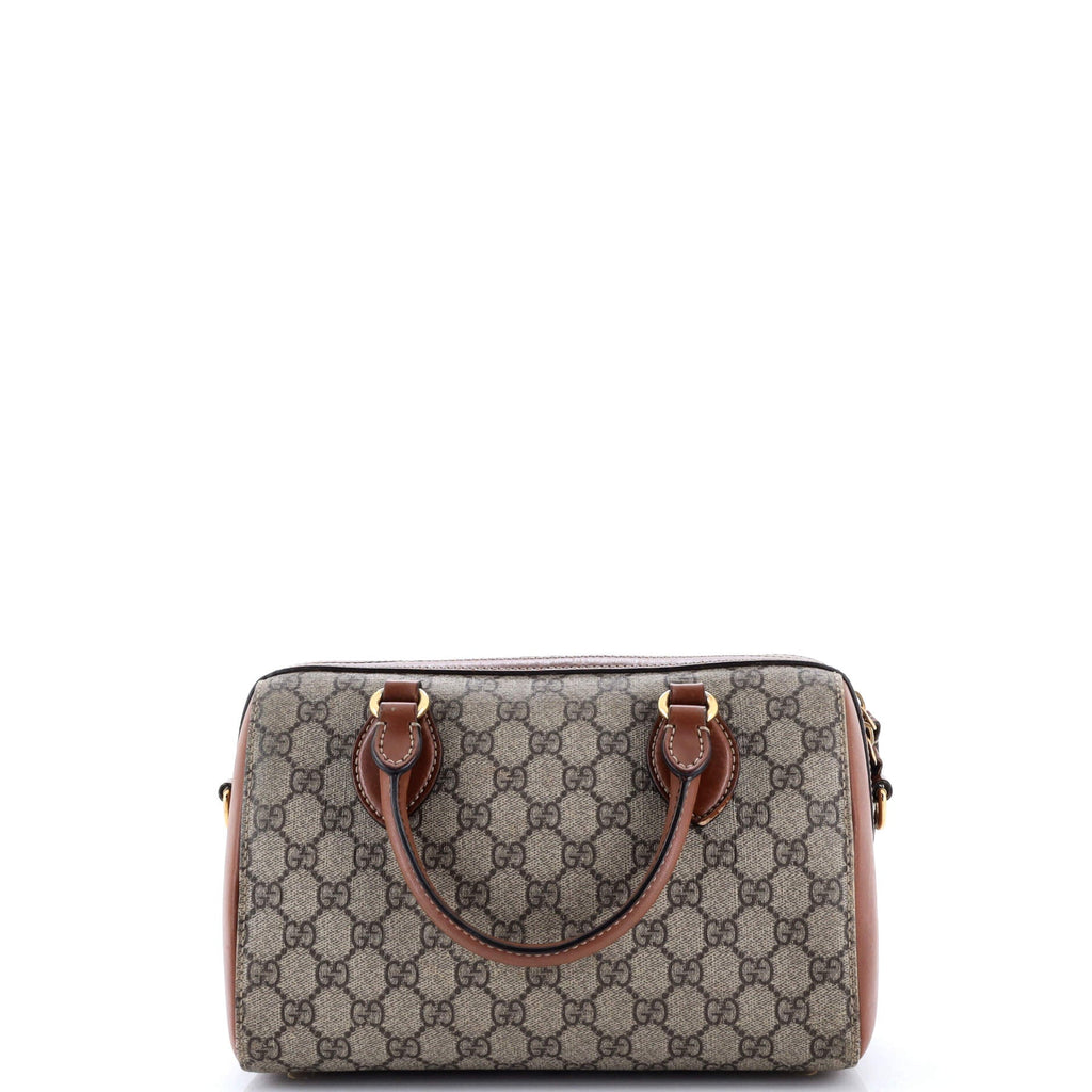 Convertible Boston Bag GG Coated Canvas and Leather Small