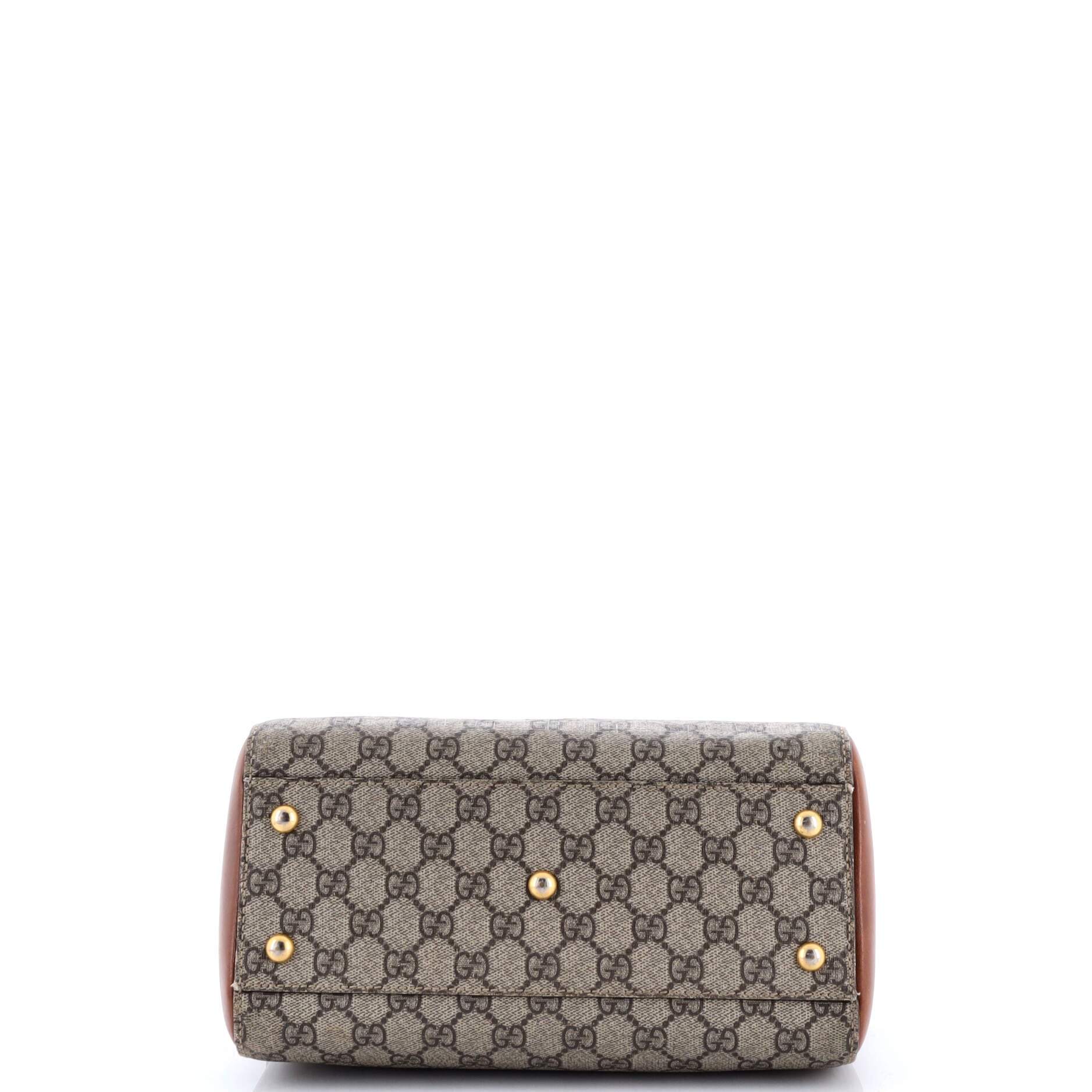 Convertible Boston Bag GG Coated Canvas and Leather Small