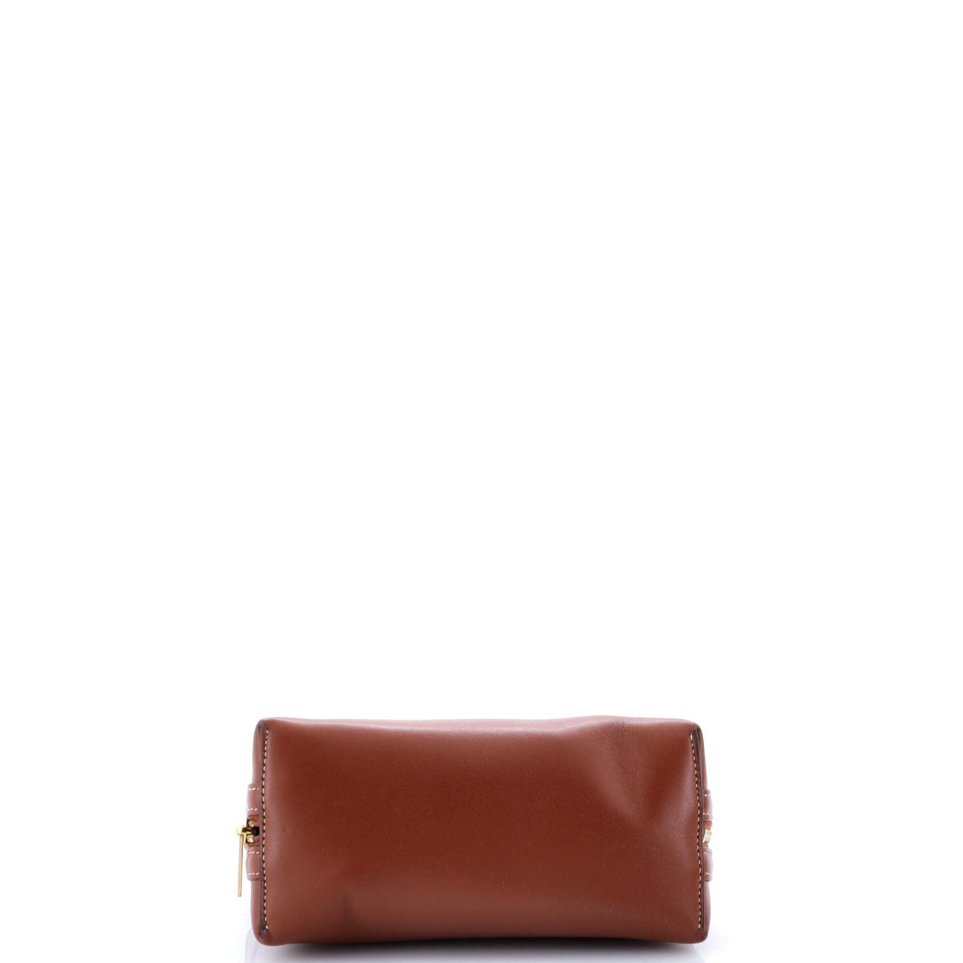 Cuir Triomphe Zip Around Chain Clutch Leather