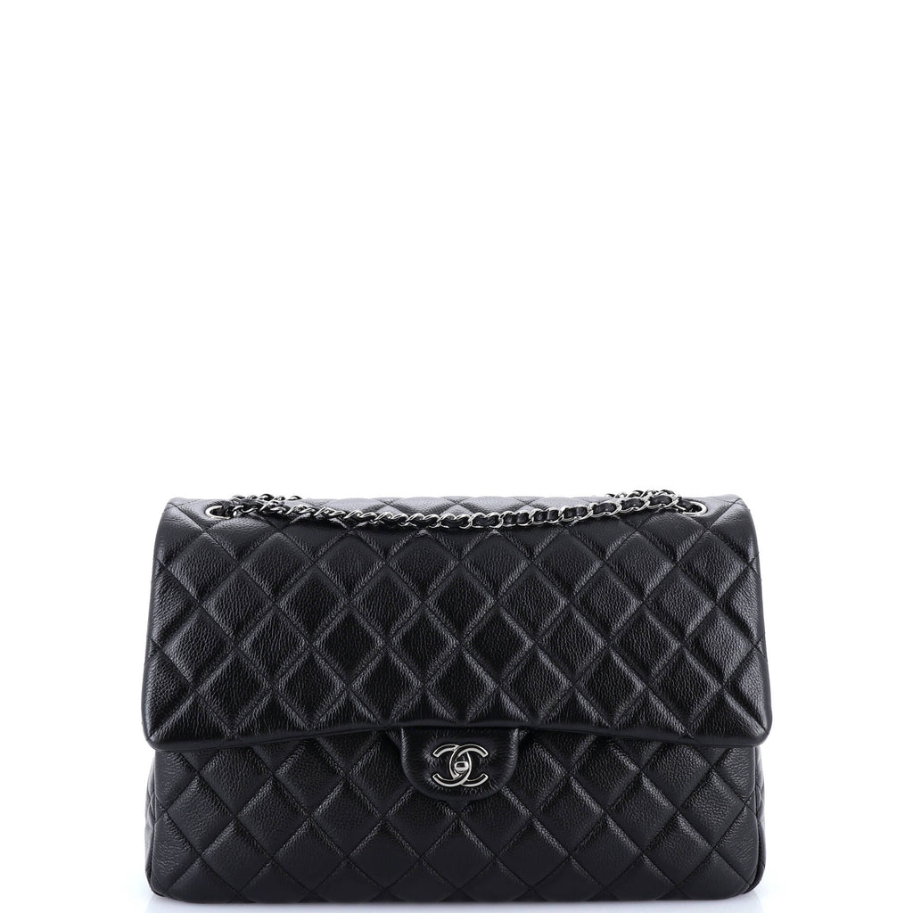 XXL Travel Flap Bag Quilted Calfskin Small