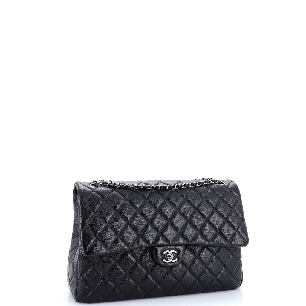 XXL Travel Flap Bag Quilted Calfskin Small