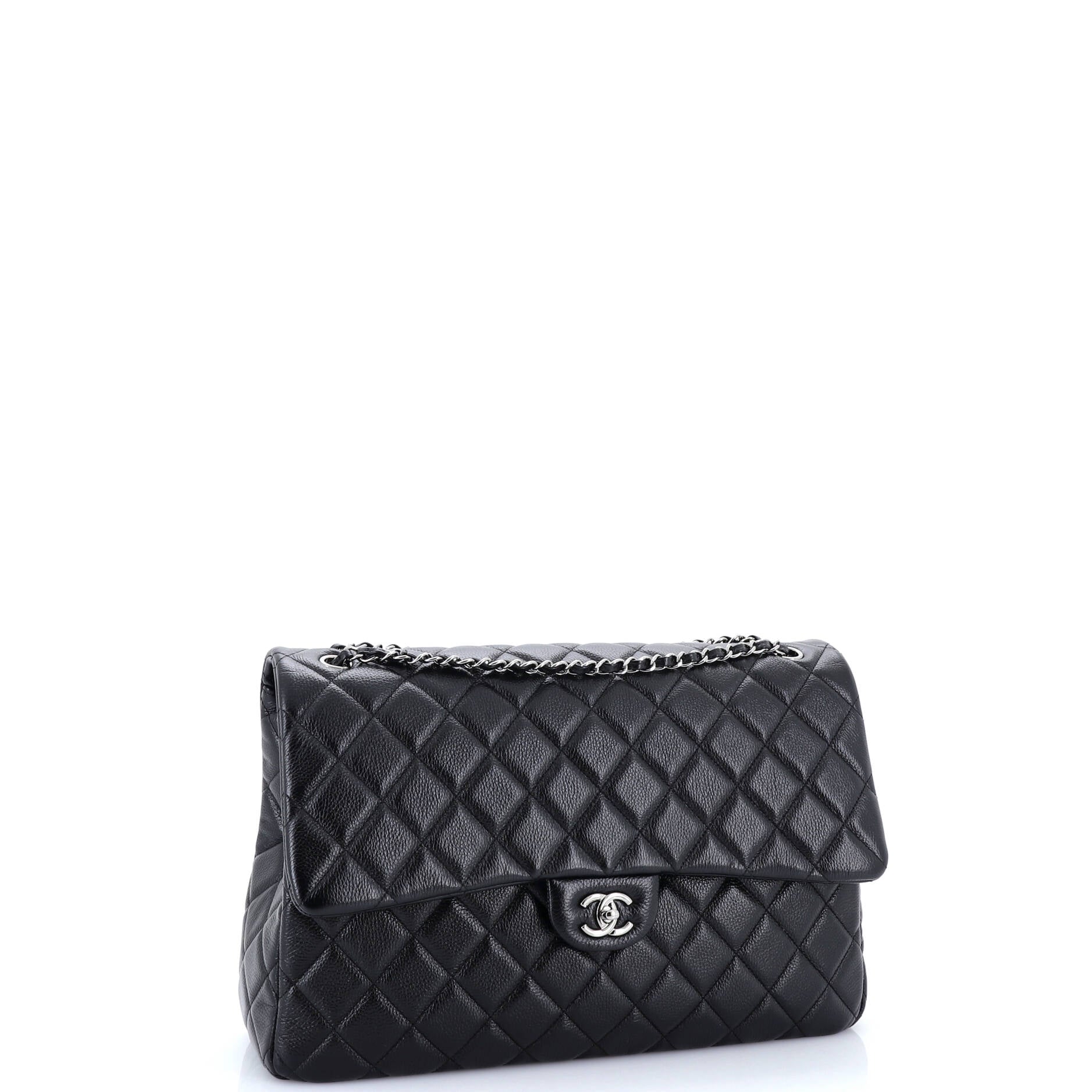 XXL Travel Flap Bag Quilted Calfskin Small