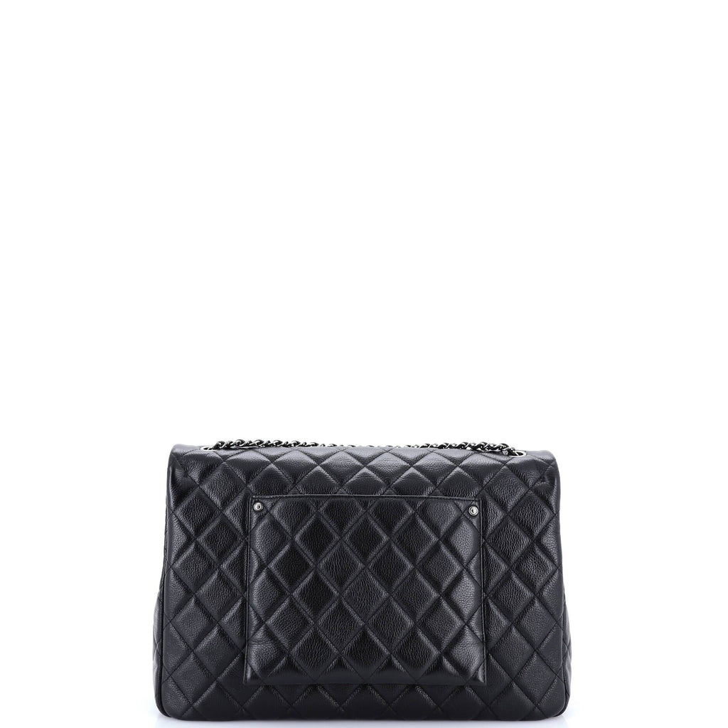 XXL Travel Flap Bag Quilted Calfskin Small