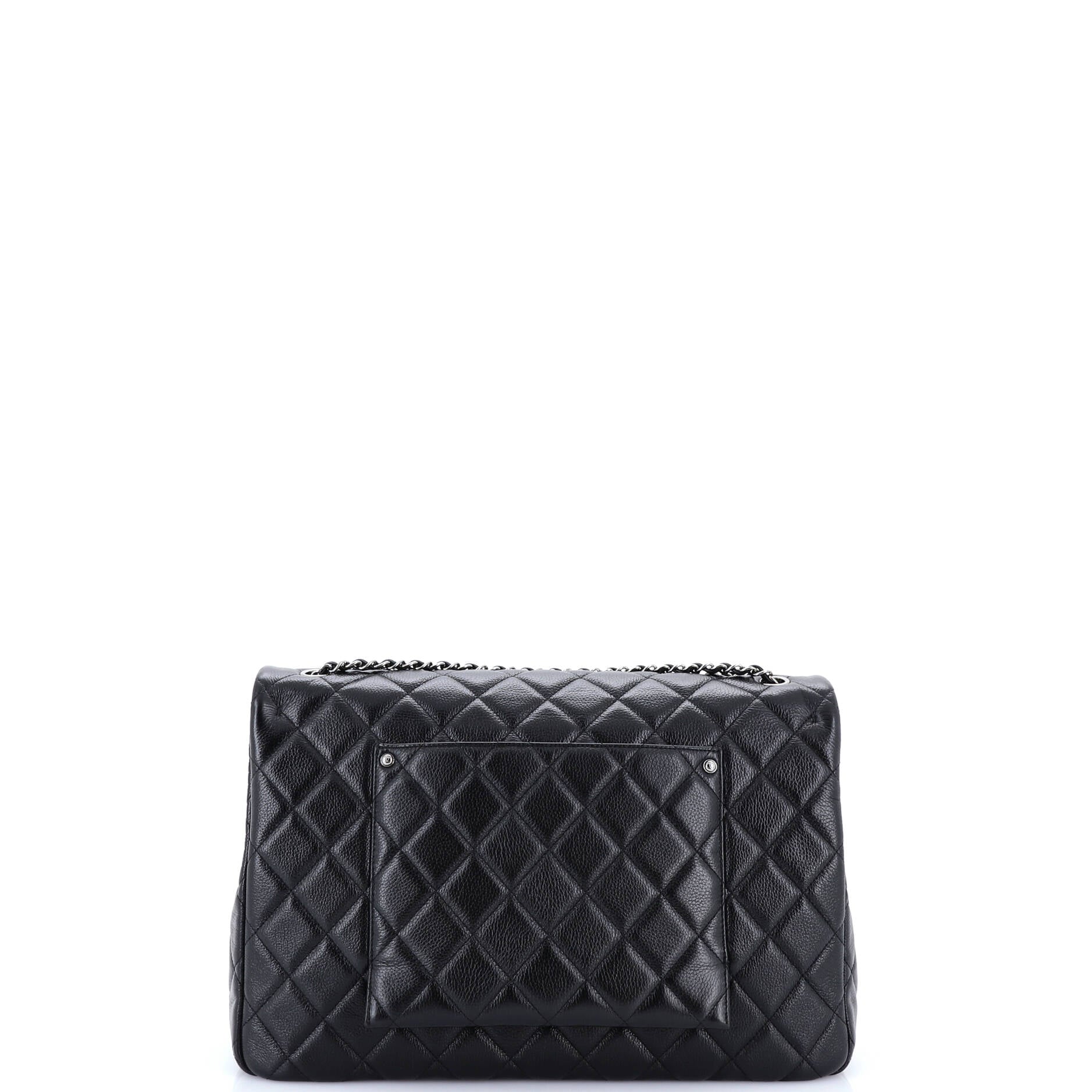 XXL Travel Flap Bag Quilted Calfskin Small