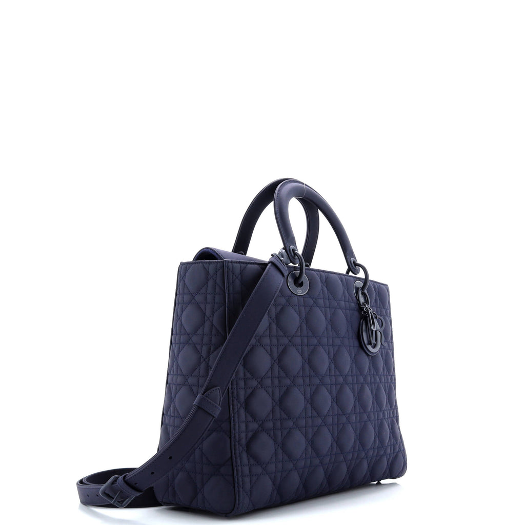 Ultra Matte Lady Dior Bag Cannage Quilt Calfskin Large