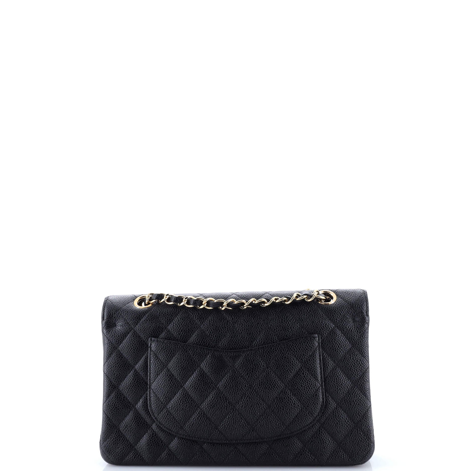 Classic Double Flap Bag Quilted Caviar Medium