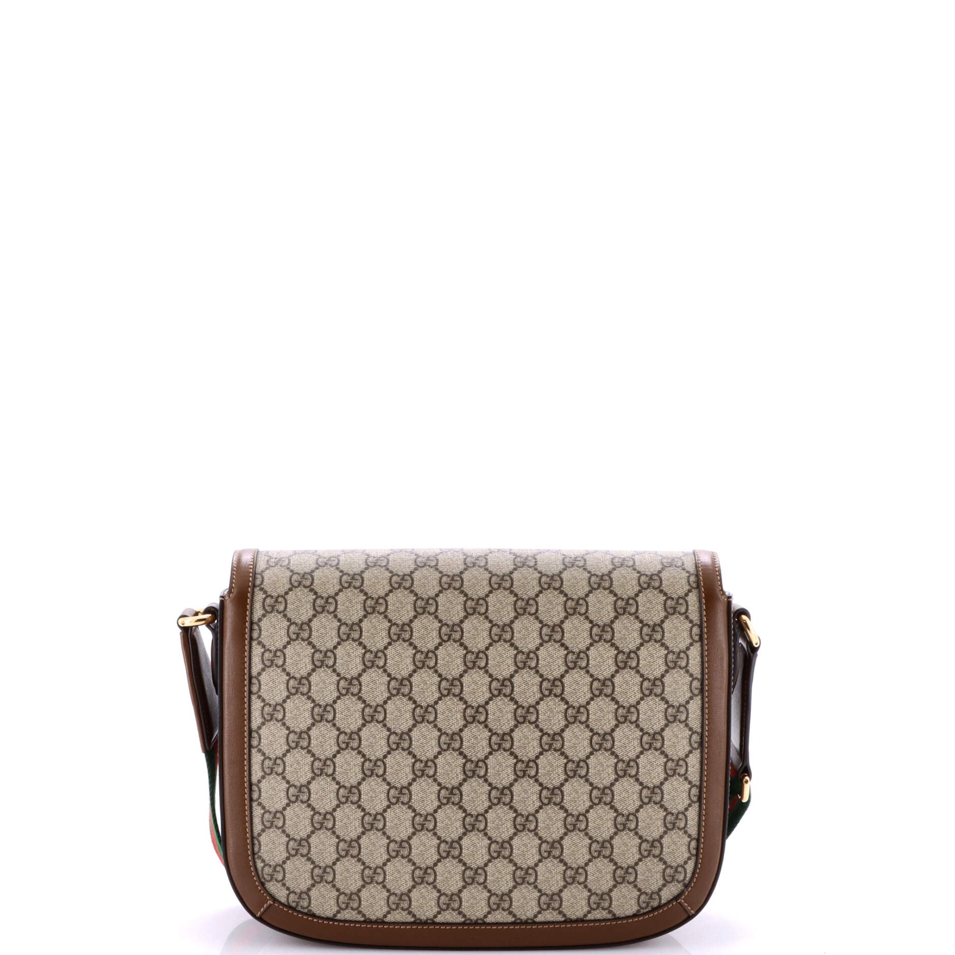 Horsebit 1955 Shoulder Bag GG Coated Canvas with Leather Large