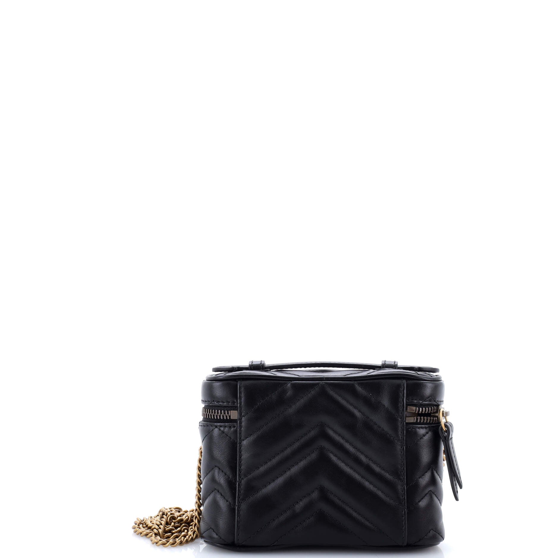 GG Marmont Top Handle Vanity Chain Bag Matelasse Leather Mini