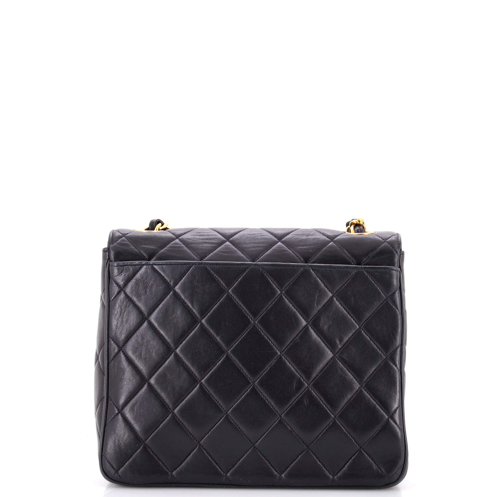 Vintage Square CC Flap Bag Quilted Lambskin Medium