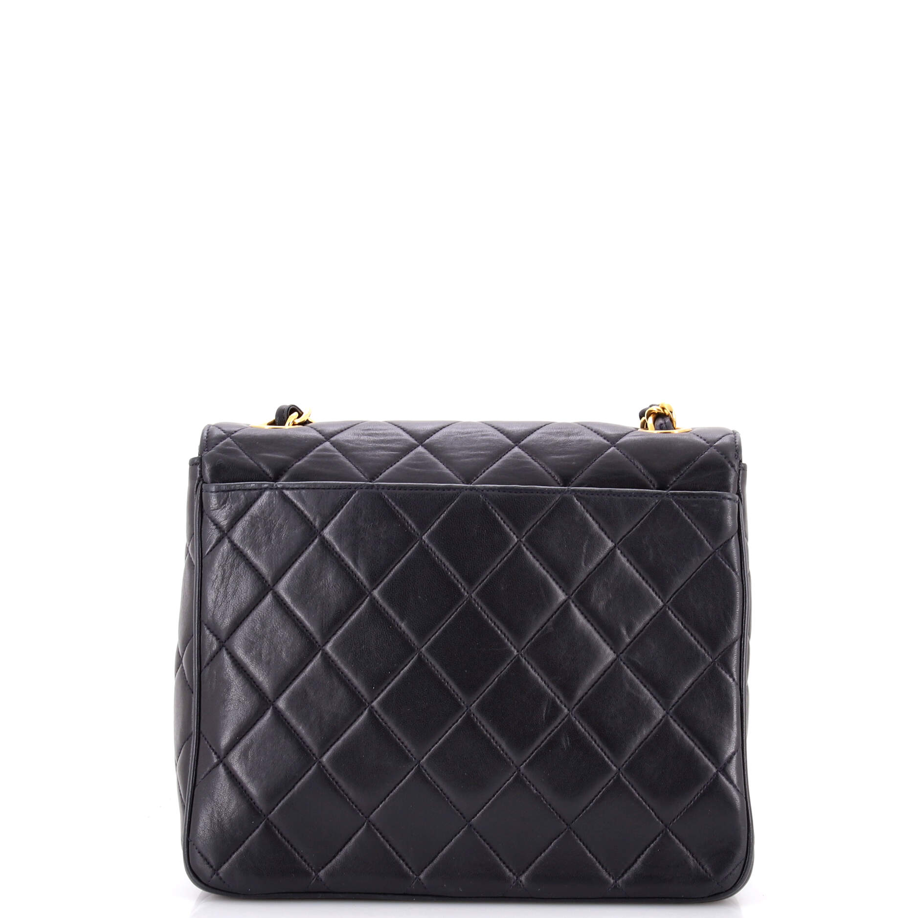 Vintage Square CC Flap Bag Quilted Lambskin Medium