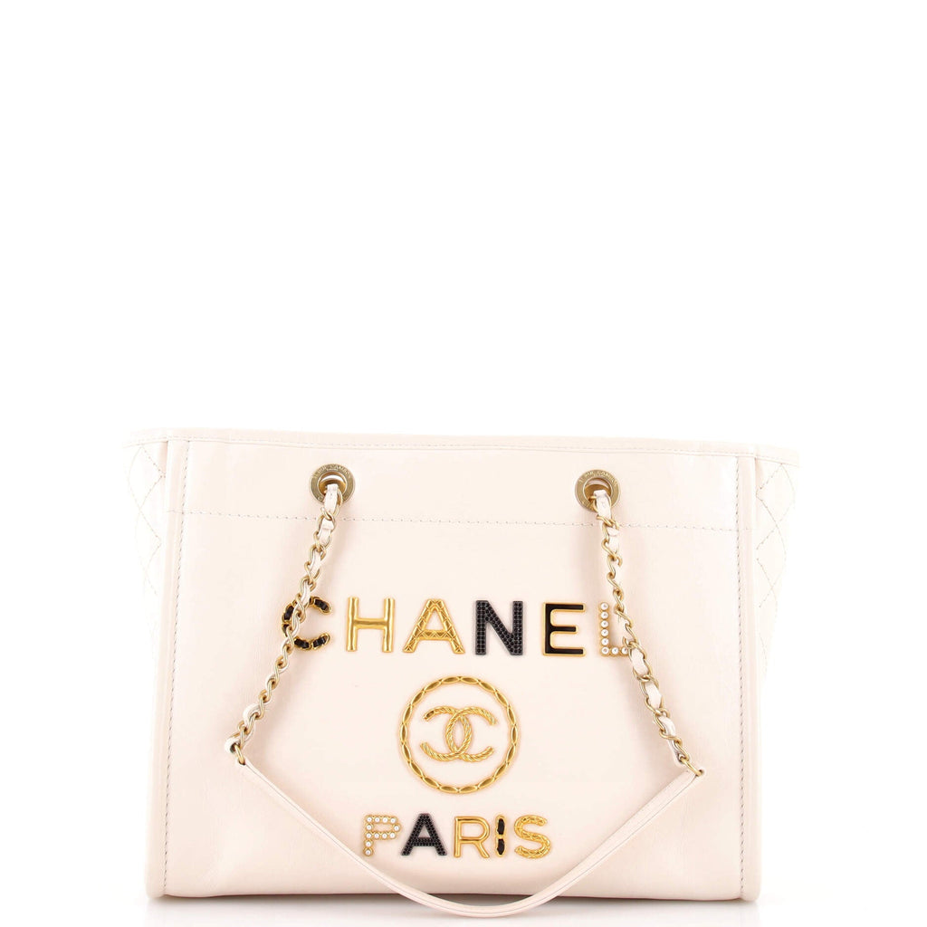 Deauville Tote Embellished Shiny Calfskin Small