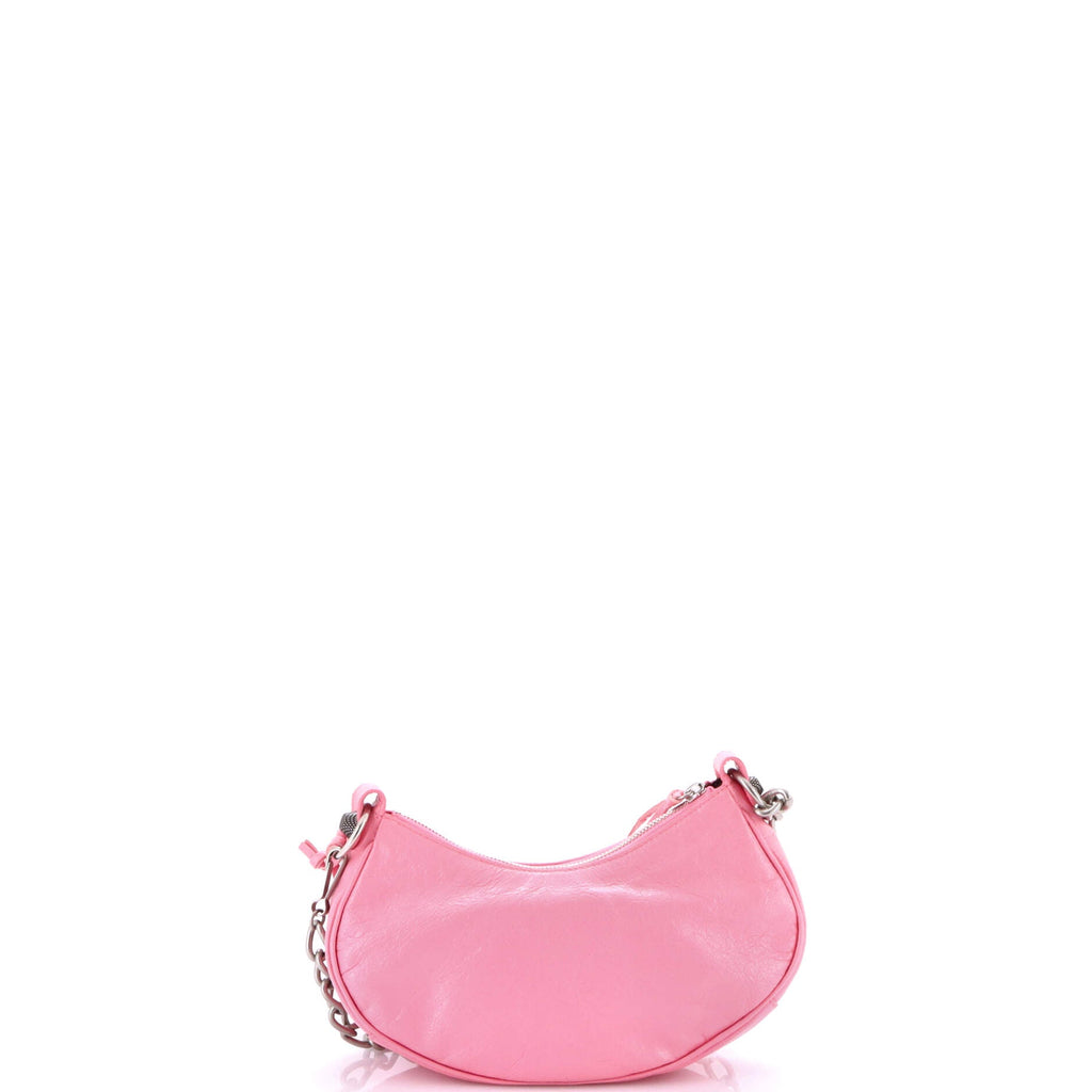 Le Cagole Giant Studs Chain Shoulder Bag Leather XS