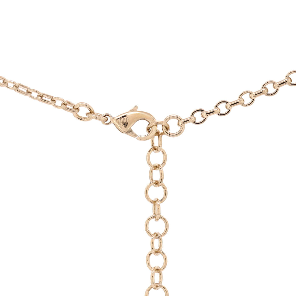 CC Chain Pendant Necklace Metal with Crystals
