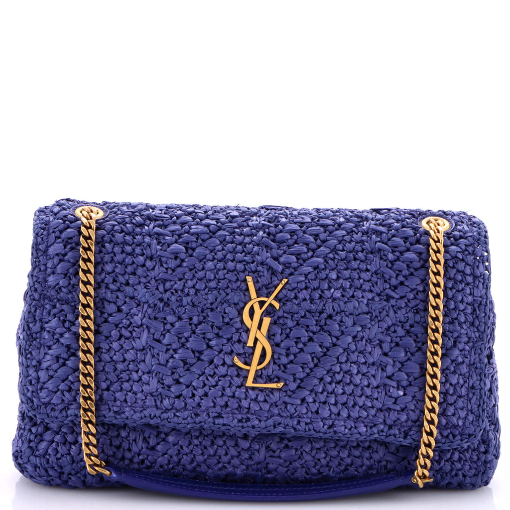 Jamie Flap Bag Crochet Raffia Medium